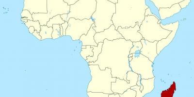 Madagaskar-afrika op die kaart