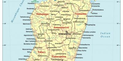 Kaart van Madagaskar pad