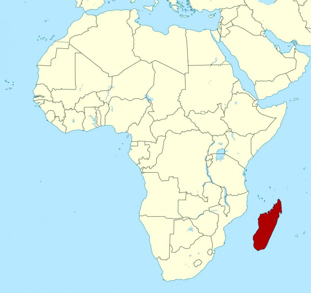 Madagaskar-afrika op die kaart