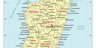 Gedetailleerde kaart van Madagaskar