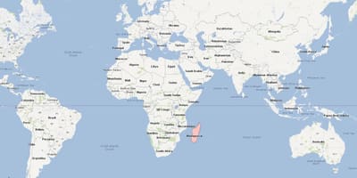 Wêreld kaart wat Madagaskar